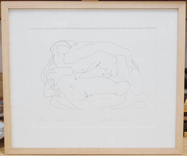 Barbara Tribe (1913-2000), artist's proof print, ‘Lovers’, signed in pencil, 27 x 34cm. Condition - good